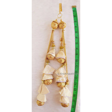 Beige / Blue / Red And Gold Sequins Tassels, Bridal Tassels, Decorative Tassels